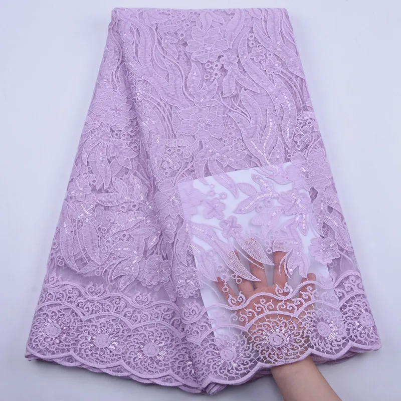 African Cord Lace Fabric 2020 High Quality Sequins French Mesh Nigerian Milk Silk Fabrics For Dress | Дом и сад