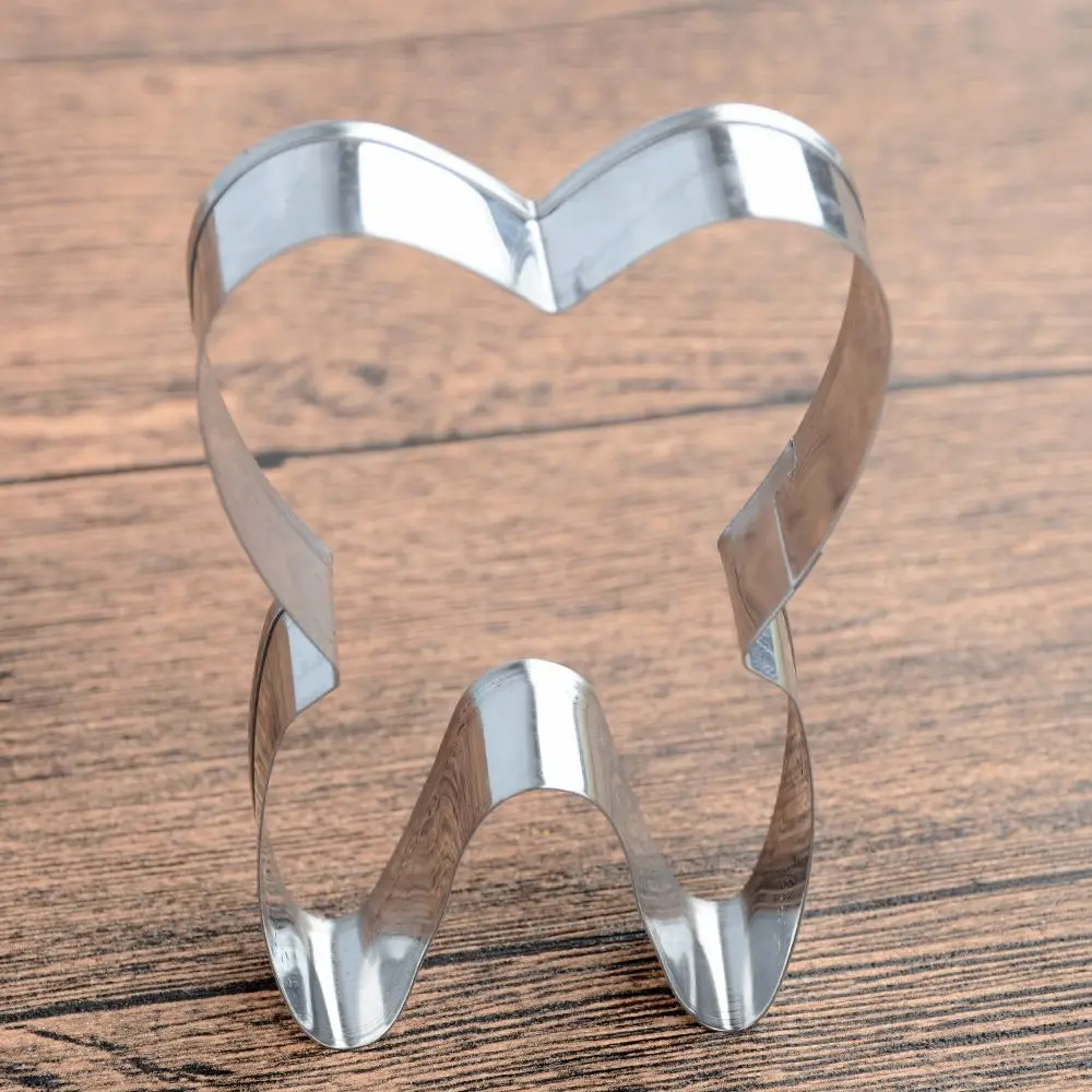 Новинка 3D резак для печенья в форме зуба инструменты из нержавеющей стали формы