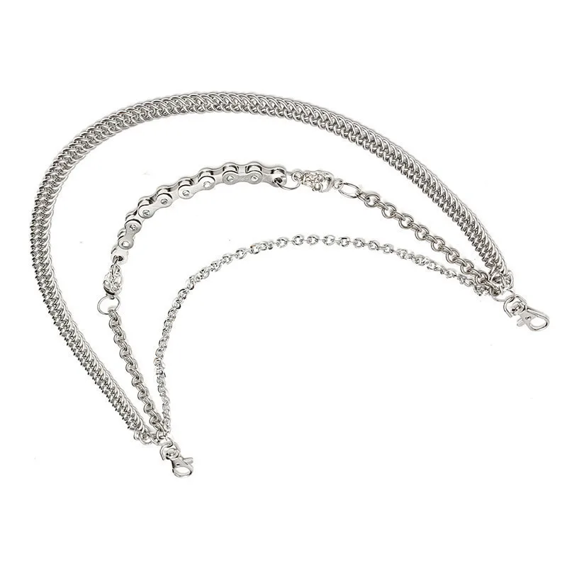 Трехслойная брючная карманная цепочка панка для мужчин с креплением на основе черепа для ремней и брюк - модные украшения для мальчиков.