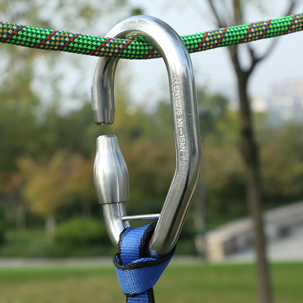 

Xinda special uninterrupted protection Ironroad lock buckle stainless steel Via Ferrata tree through Jungle Adventure Park