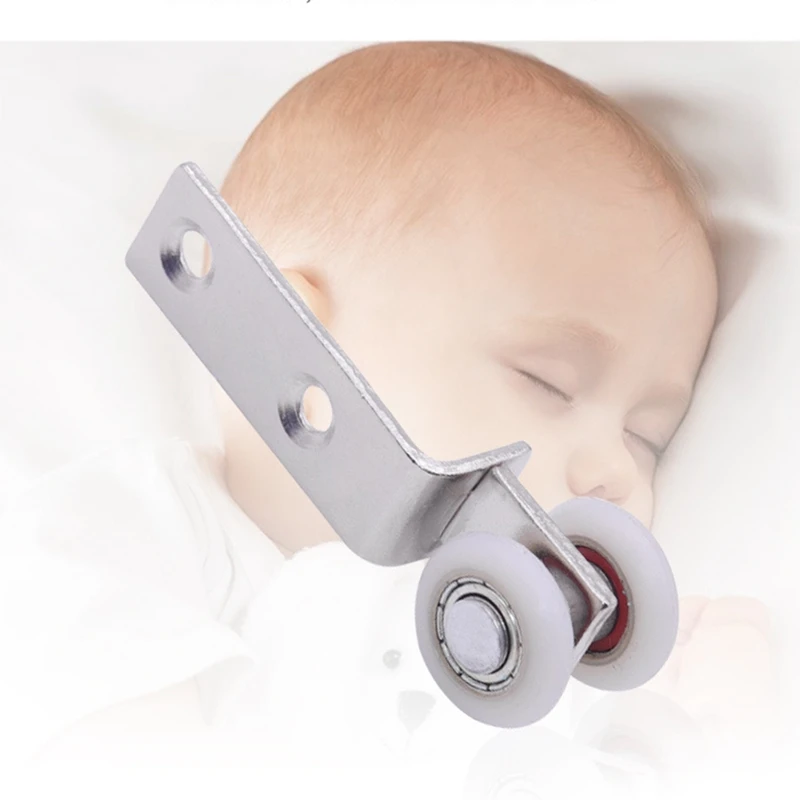 Блок шкива с металлическими подшипниками и двумя пластиковыми колесами для