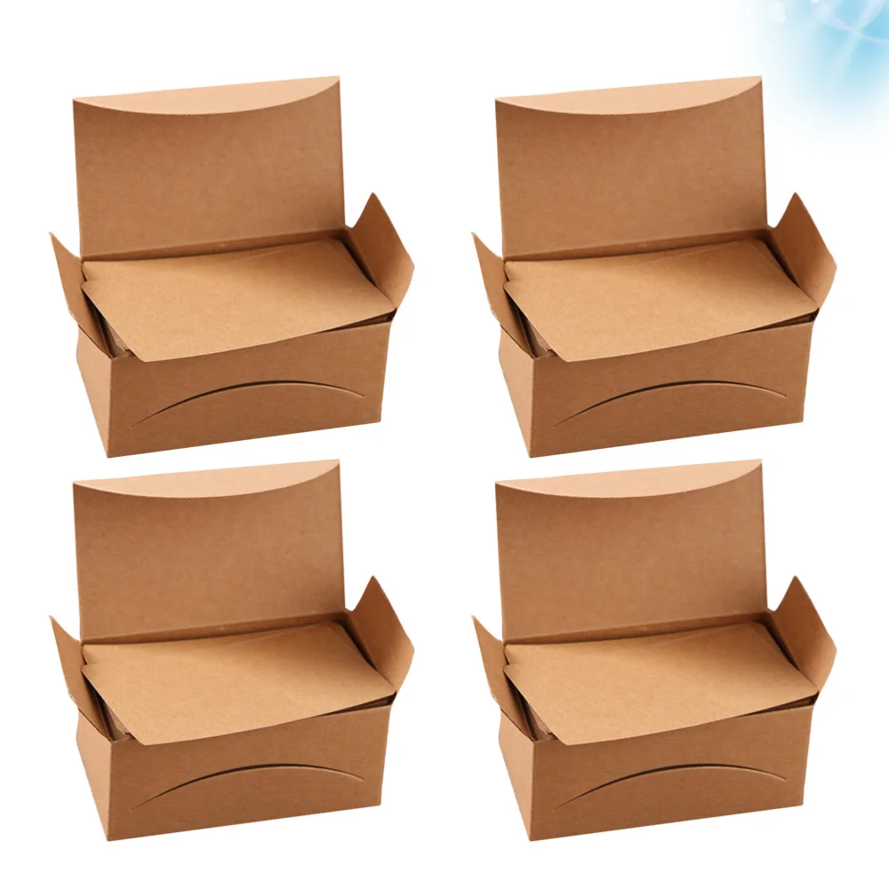 

400Pcs Simple Blank Kraft Paper Blank Business Cards Message Memo Party Gift Thank You Cards Label DIY Greeting Cards