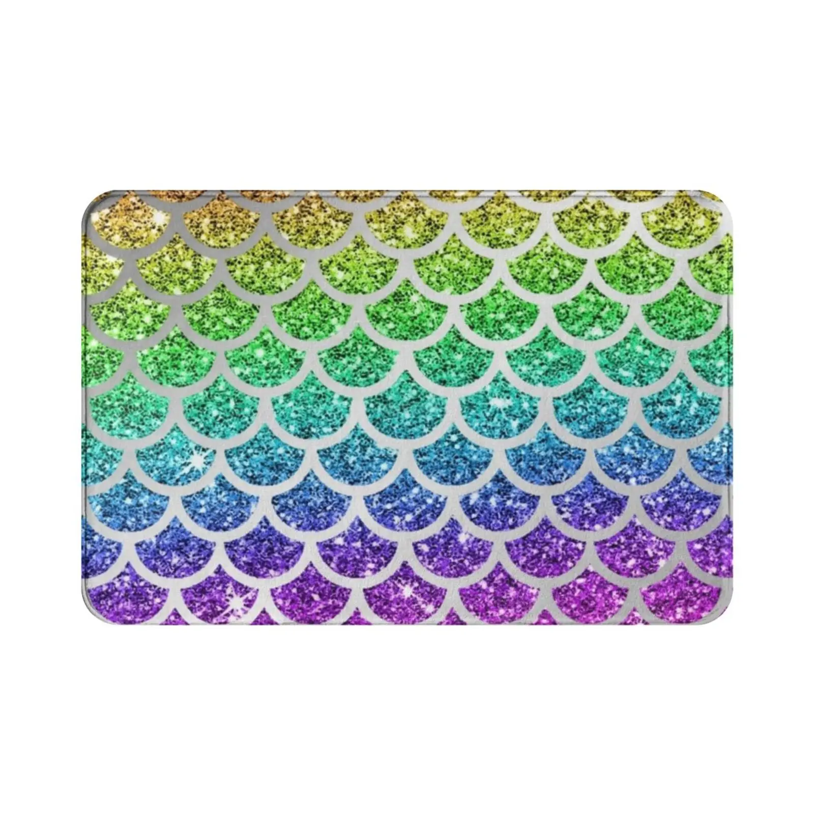 Блестящие радужные блестящие чешуи русалки коврик подушка мягкая Нескользящая