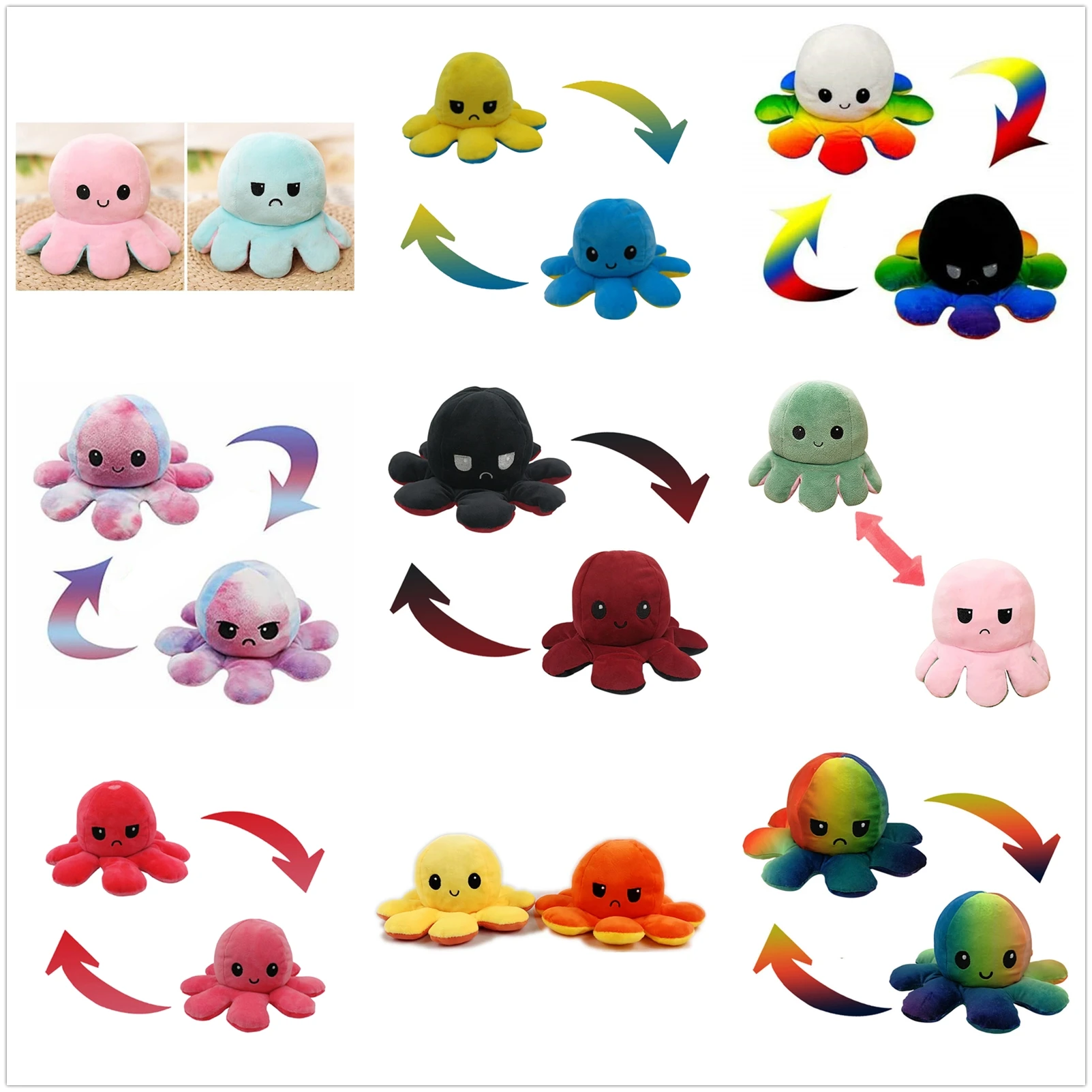 

Doll Stuffed Emotional New Flip Funny Toy Stuffed Toy Funny Present Plush Doll Fitget Toys Decoration Artwork For Home Stuffed