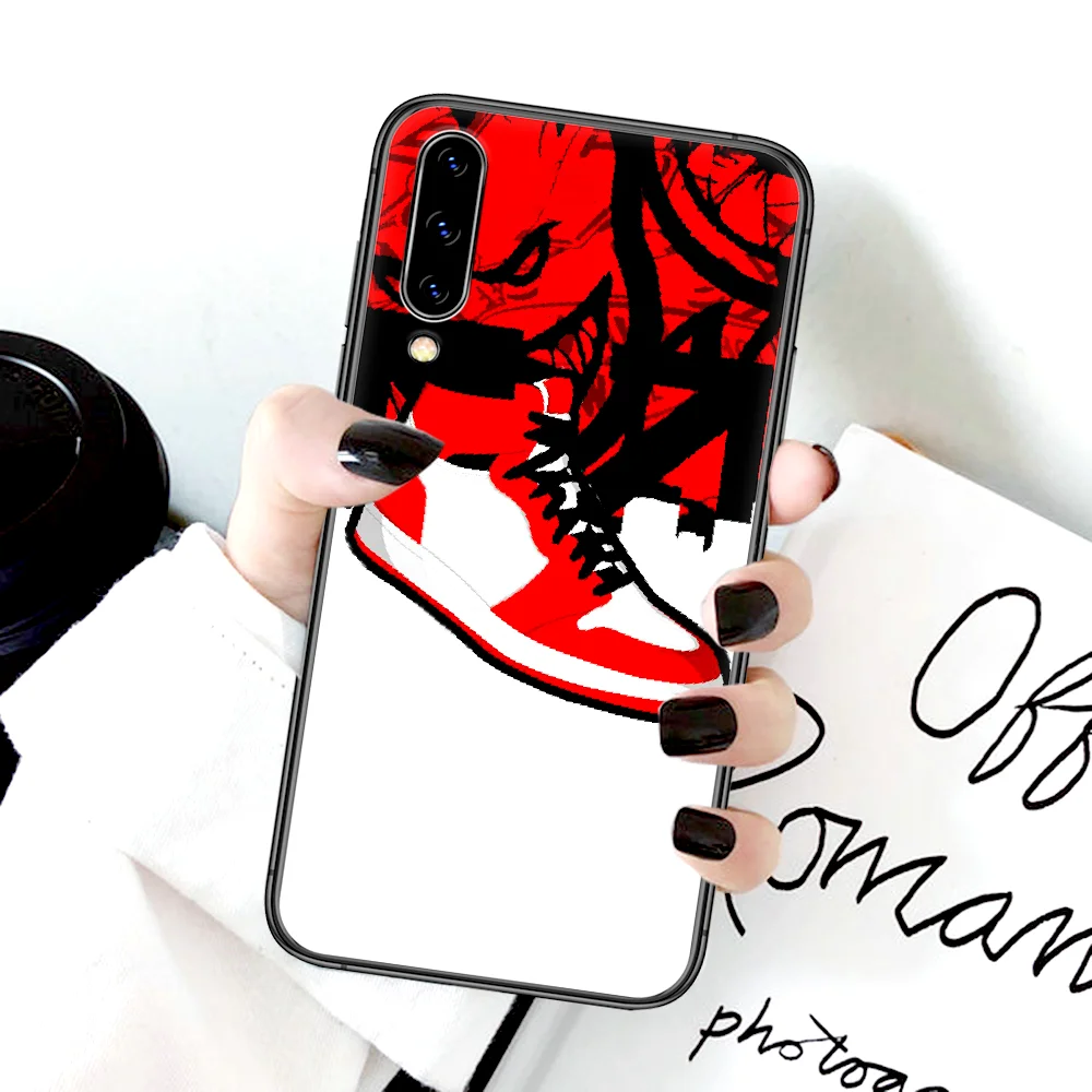 

Brand fashion sneakers Art Phone Case For Samsung Galaxy A 3 5 7 8 10 20 20E 21S 30 30S 40 50 51 70 71 black Waterproof Silicone