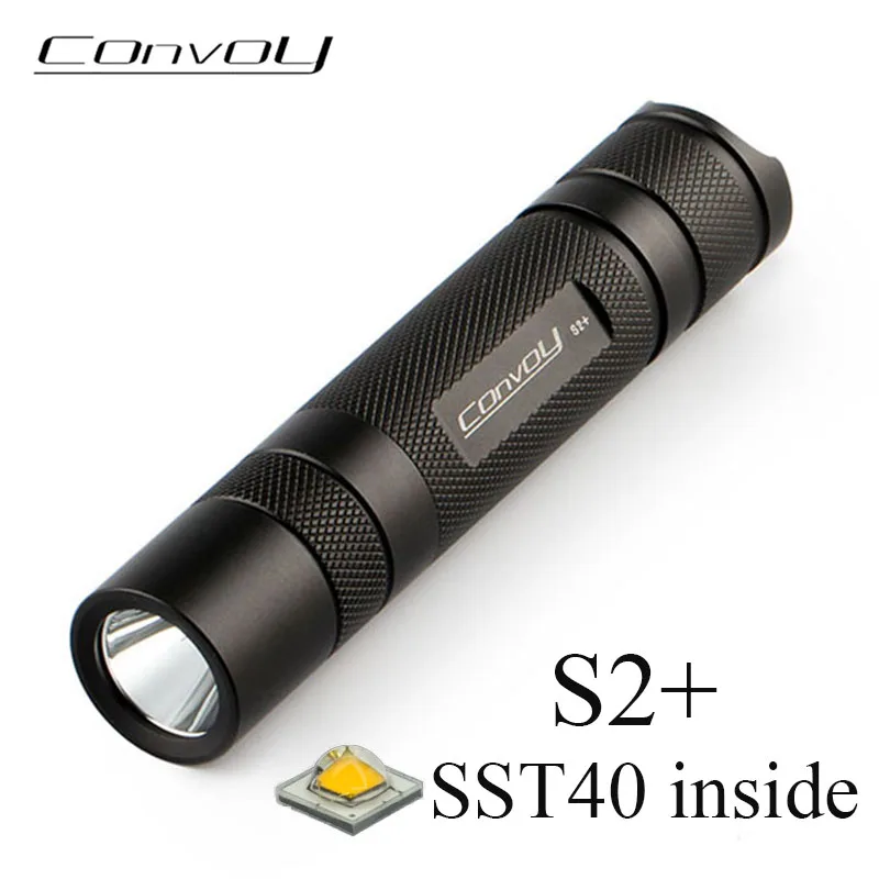 Фонарь Convoy S2 Plus с SST40 светодиодный внутренний светильник онарь 18650 дюйма