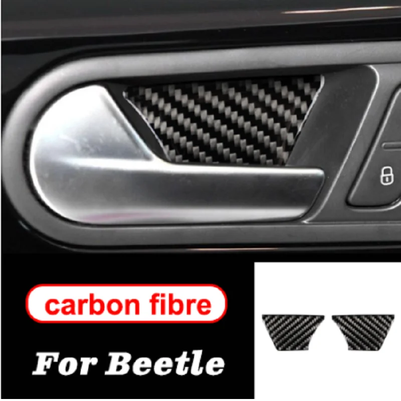 

Real Carbon Fiber Inner Door Bowl Cover Trim 2pcs Fit For VW volkswagen Beetle 2012-2019