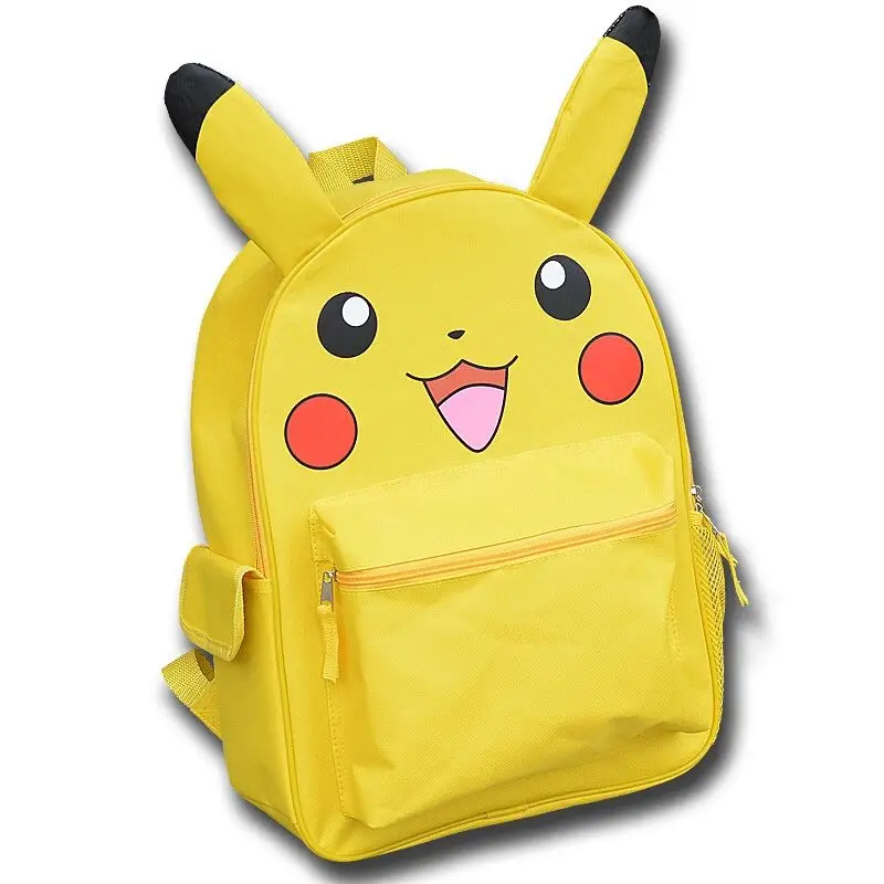 2019 новый модный желтый рюкзак Pokemon для девочек Пикачу Рюкзаки Женские холщовые