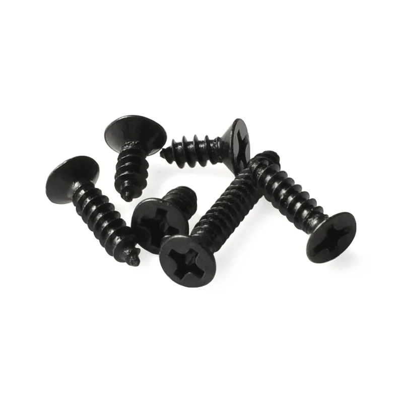 

100Pcs M1.0 M1.2 M1.4 M1.7 M2 M2.3-M3 Black KA Micro Phillips Countersunk Head Self-tapping Screws Electronic Small Wood Screws