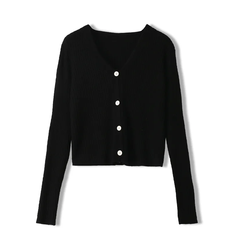 

Women Cardigans Ice Silk Fashion 2021 Spring Patchwork Slim Female Knitted Grace Long Sleeve Buttons Thin Korean Tops Sweater