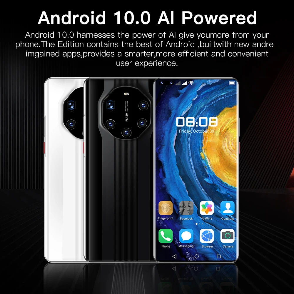 

New 7.2 Inch 4G/5G Smartphone 12+512GB Large Memory Dual Sim Cards Bluetooth Wifi HD Camera Mobile Phone Android 10.0 Ten Core