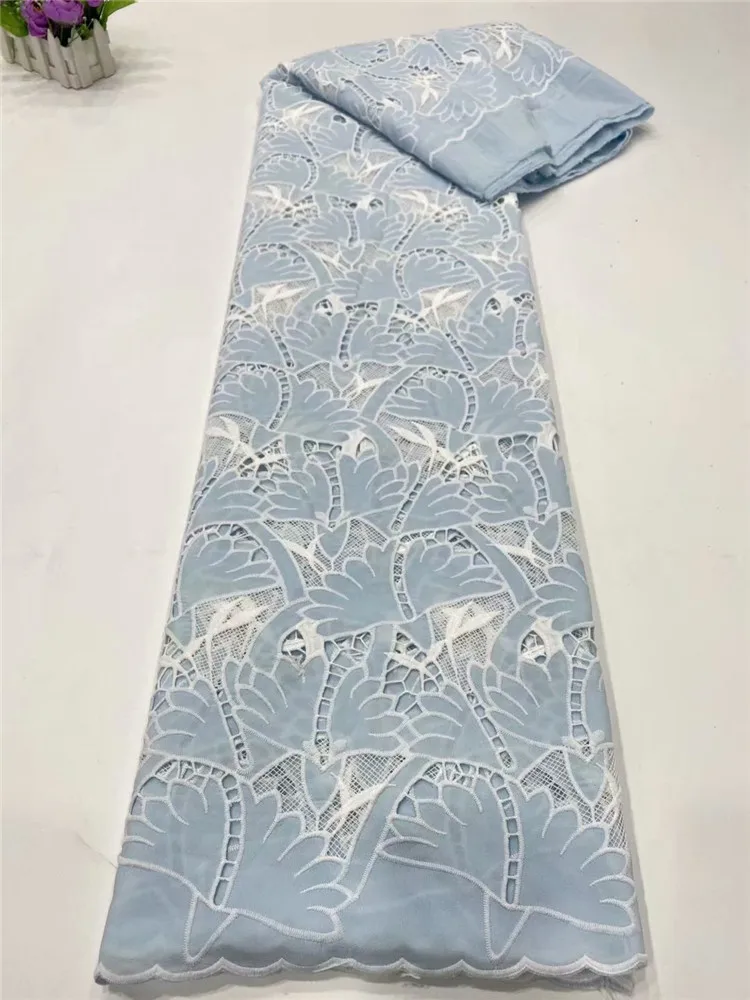 

African Lace Fabric 2021 High Quality Swiss Voile In Switzerland Handcut Nigerian Cotton Lace Fabric For Dress FD488