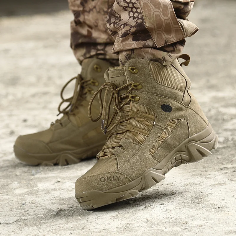 

2021 Winter outdoor military boots men's special forces combat boots tactical boots desert boots Delta high to help wear militar