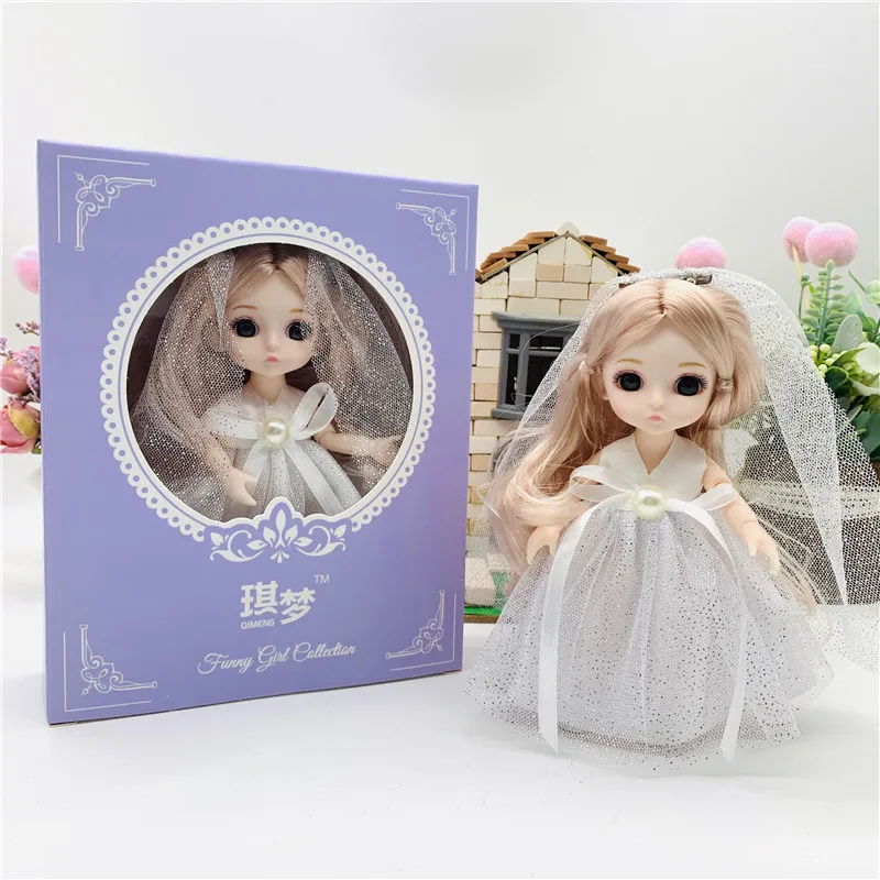 Милая кукла BJD игрушки 13 подвижных шарниров мини куклы с большими глазами платье