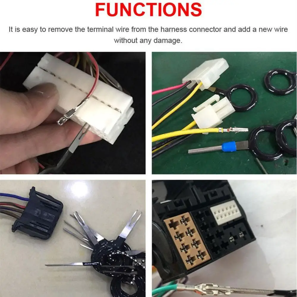 

59Pcs/set Car Terminal Removal Kit Wiring Crimp Connector Extractor Pin Professional Repair Puller Tools Terminal B5Z0