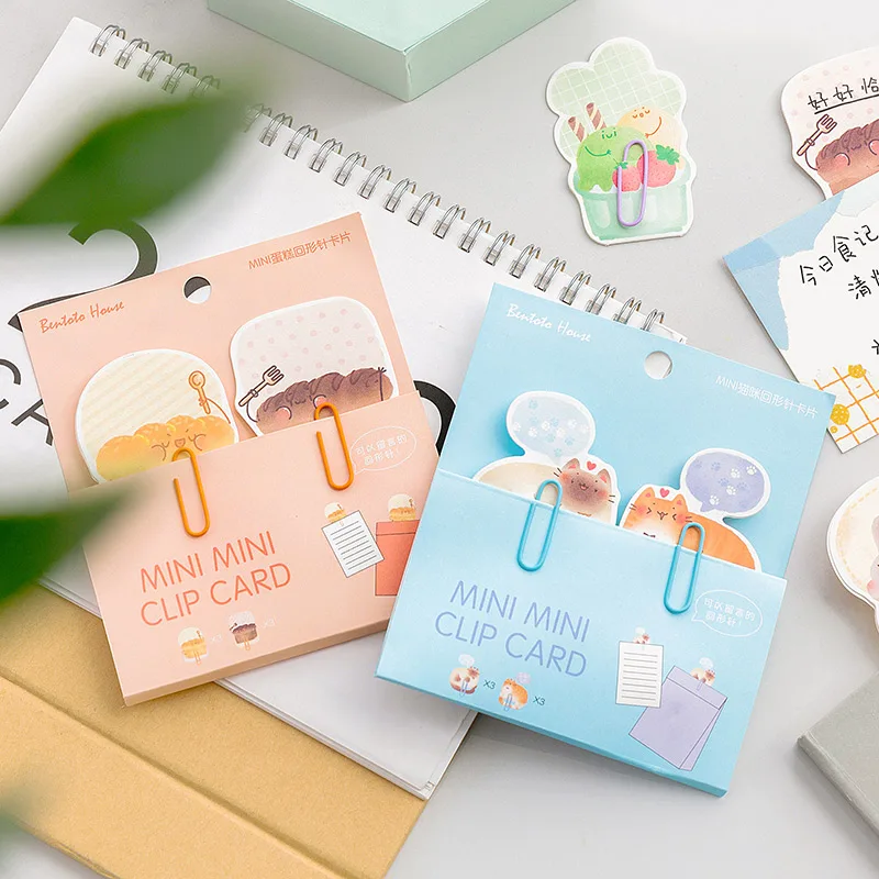 

6SETS/LOT convenient paper clip series decorative planner paper memo pad