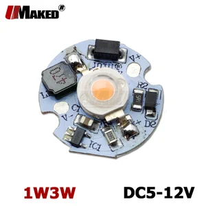 Светодиодная лампа DC5-12V LED PCB led, 1 Вт, 3 Вт, светодиодный чип SMD COB Doide, теплый, холодный белый, красный, зеленый, синий, желтый, 660, 440, УФ-лампа Growlight, диаметр 20 мм, 12 В