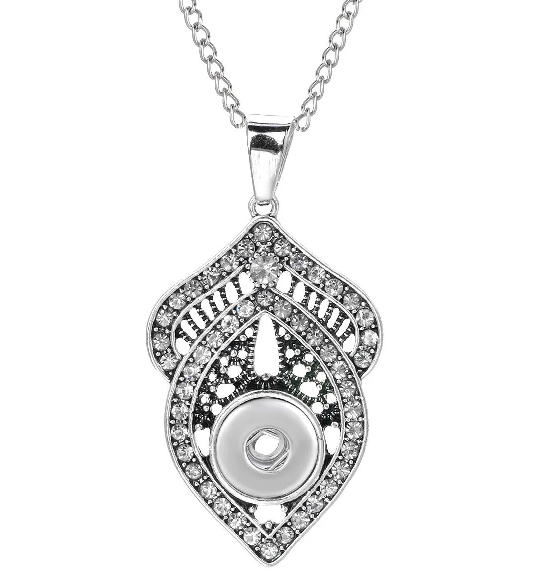 New Snap Jewelry Metal Crystal Pendant Necklaces Fit DIY 12MM Buttons Wholesale Women ZG094 | Украшения и аксессуары