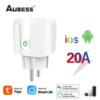 eu 20a smart plug wifi bluetooth compatible socket electricity statistics tuya smartlife app control work with alexa google