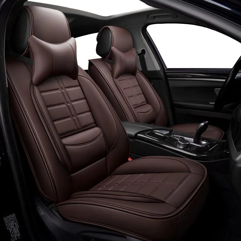 Deluxe Edition Авто из искусственной кожи для автомобильных сидений для ssangyong korando zotye t600 peugeot 508 sw 607 507 407 408 mercedes w245 подушки сиденья автомобиля - Название цвета: Deluxe Edition
