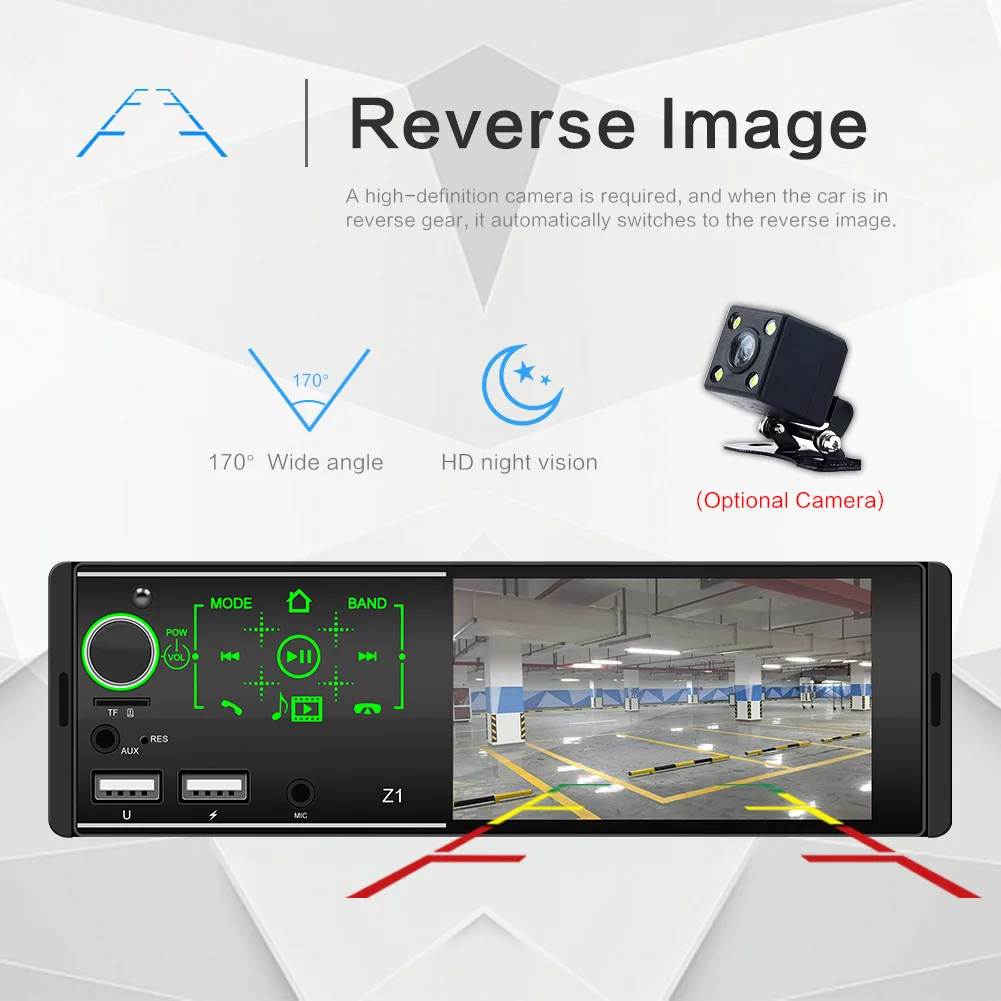Автомагнитола 1Din с сенсорным экраном 4 1 дюйма mp5 плеером Bluetooth FM радио двумя USB