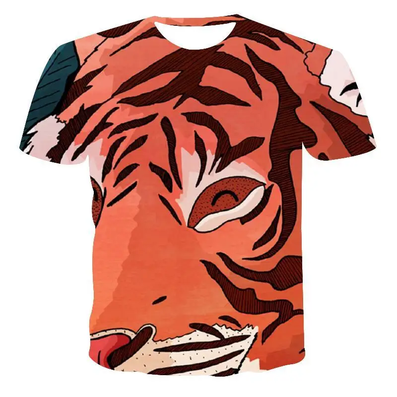 

New Product T -Shirt Men 'S High Quality Men'S T-Shirt Ladies Short Sleeve Skull Abstract Oil Painting 3d Printing Men'S T-Shirt