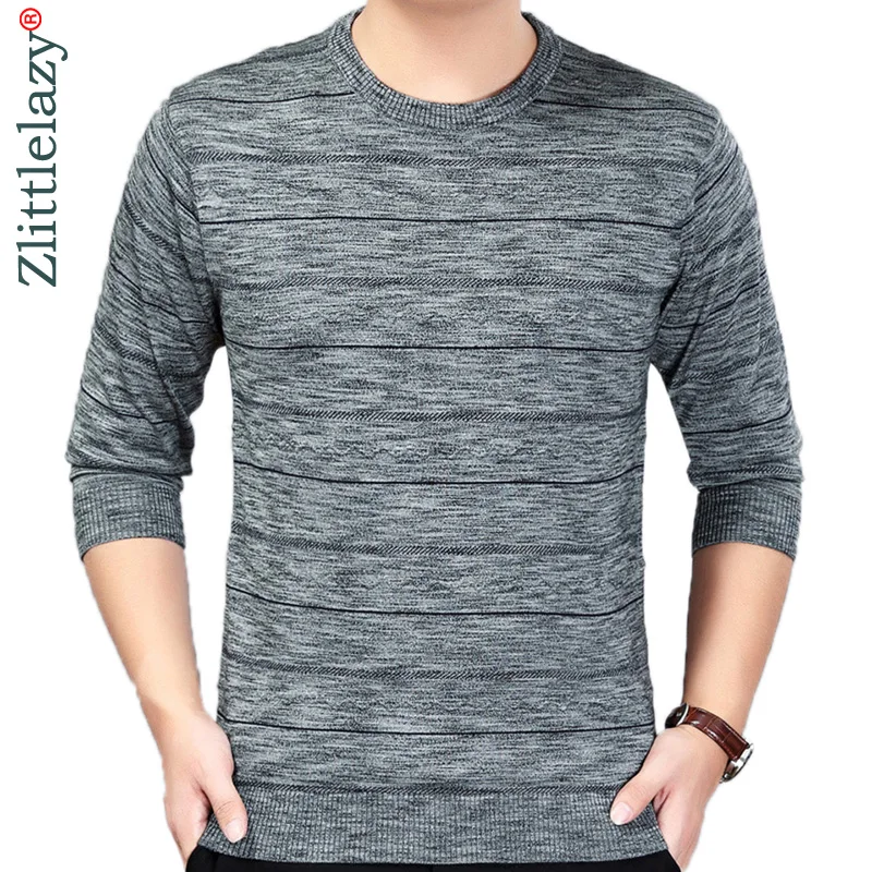 Свитер в полоску для мужчин тонкий трикотажный пуловер и свитеры весна 24003