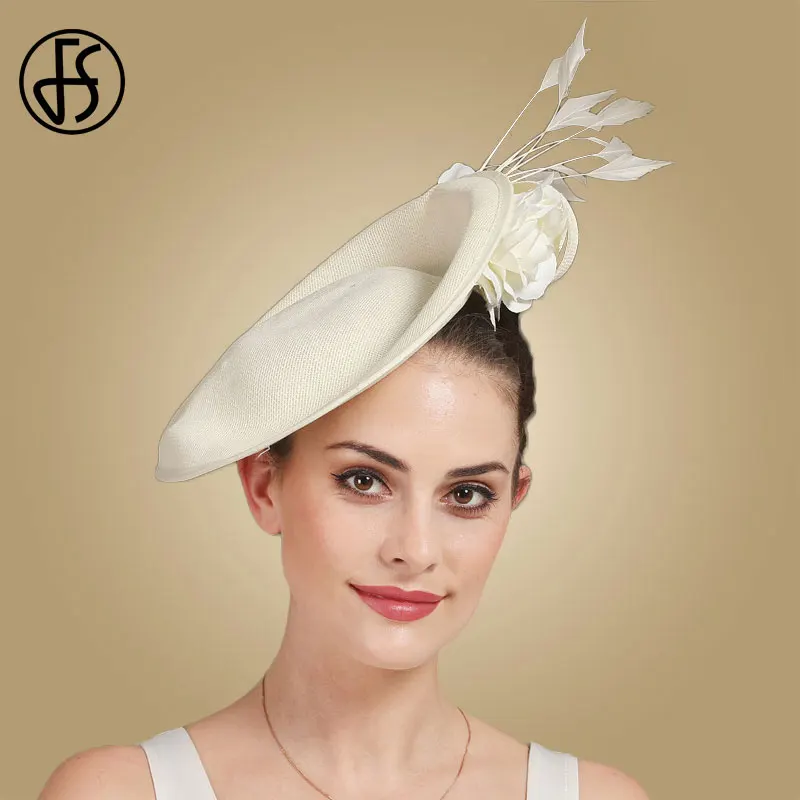 Женская шляпка Вуалетка FS Шляпка вуалетка из искусственного льна для церкви и