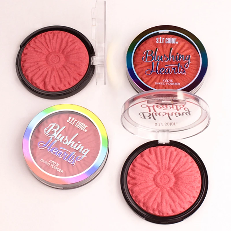 Румяна Палитра контроль жирности красное лицо Оранжевый Розовый Шиммер пудра для выпечки корейский