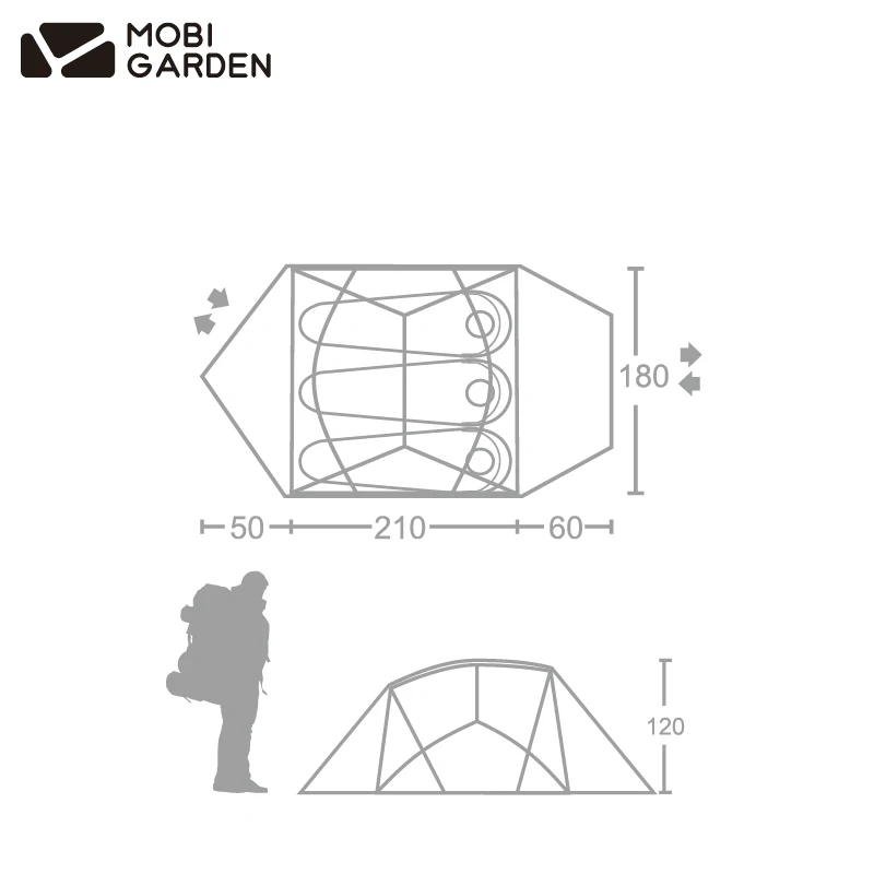 MobiGarden JUNLANG 3 Plus Зимняя юбка Человек Палатка зимняя природа поход использование