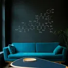 Научная химическая кислота окситоцин, молекула, виниловая настенная наклейка, виниловый дизайн интерьера, школьный декор, настенная наклейка, обои для комнаты для чтения 4473