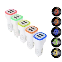 2 1a dual usb car charger led display charging adapter for huawei y7p y8p y6p y5p p smart 2021usb chargers eletronicos coche