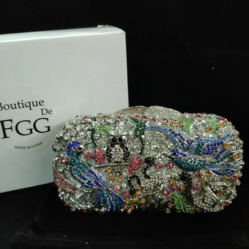 Распродажа! В наличии! Элегантная женская вечерняя сумочка-клатч со стразами для