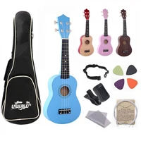 21 inch ukulele hawaii four string guitar for beginner children christmas gifts ukelele strings picks bag strap tuner