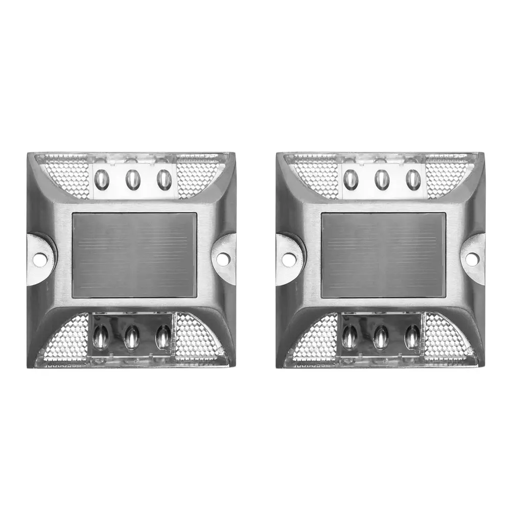 2 шт. G011 солнечные дорожные шпильки алюминиевый Спайк сигнальные огни