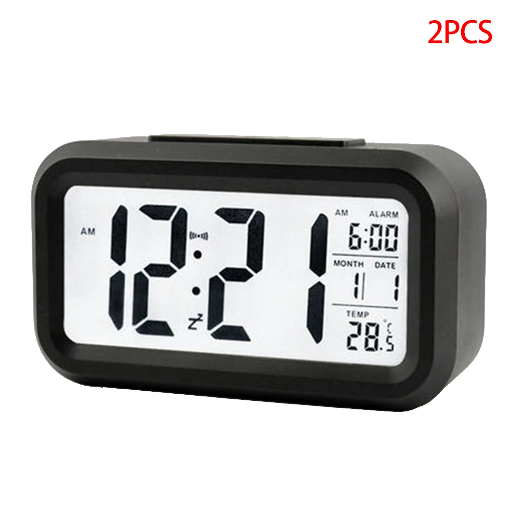 Настольные электронные часы большие цифровые светодиодные с календарем 2