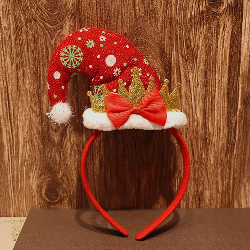 Рождественская повязка на голову головной убор в виде Санты банты для волос