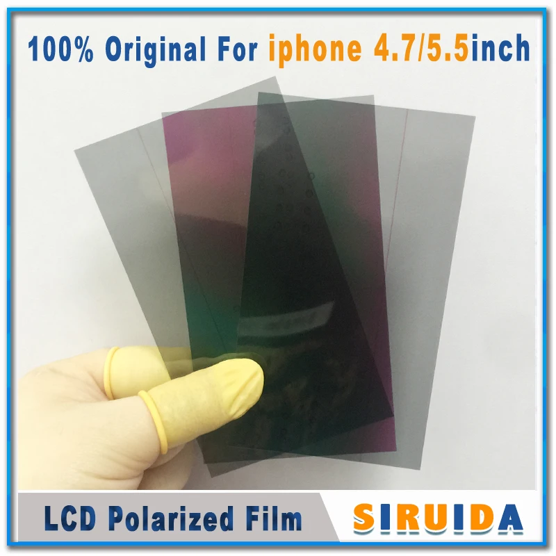 

100pcs Original LCD polarizer film for iphone 5 6 7 8 8P 8plus 7plus 5.5 4.7inch Display Screen Parts /No static electricity