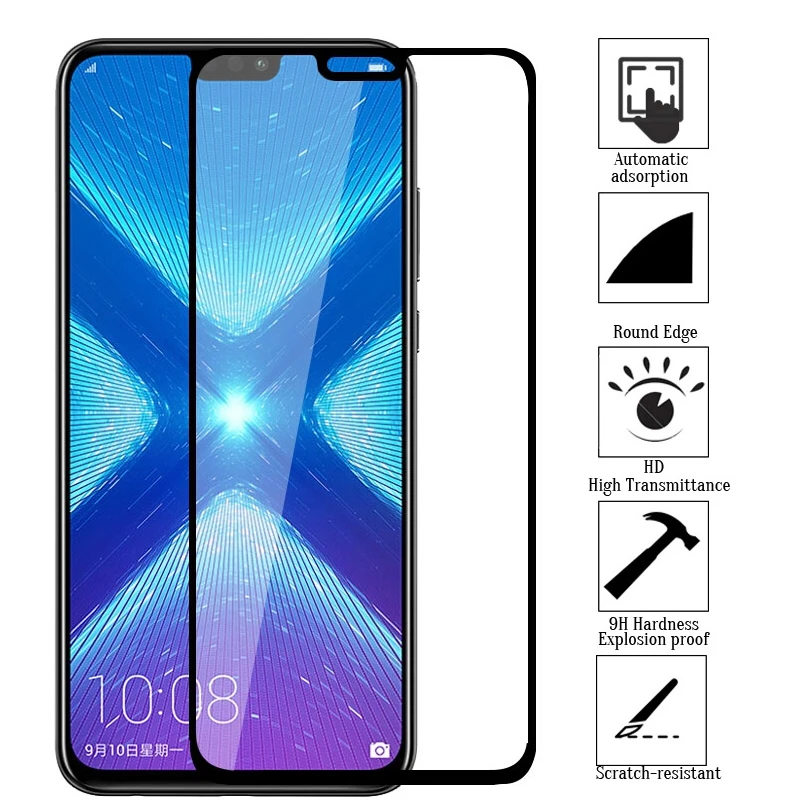 Защитное 3d-стекло для Honor 8X 8C 8A 8 Lite закаленное стекло Huawei 8S Защитная пленка экрана