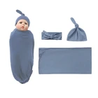 3 шт. пеленальная повязка для новорожденных + повязка на голову + набор шапок детское Хлопковое одеяло для приема спальный мешок повязка для волос комплект шапок для новорожденных мальчиков Гир