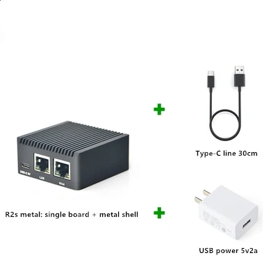 Мини роутер NanoPi R2S RK3328 двойной гигабитный сетевой порт 1 ГБ DDR4 память OpenWrt/LEDE с