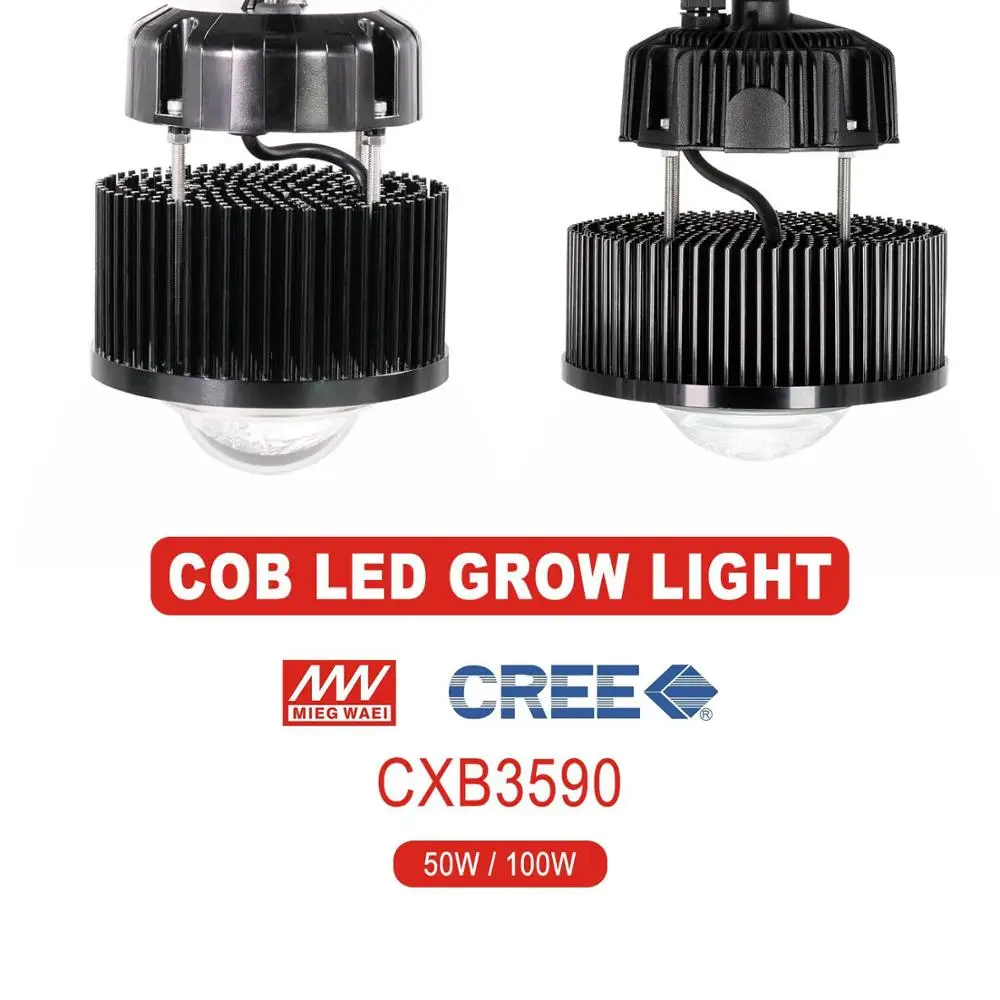 Полный спектр COB 50W 100 W объектив Светодиодные панели светать Сад гидропоники огни завод лампы для комнатных растений Двойно