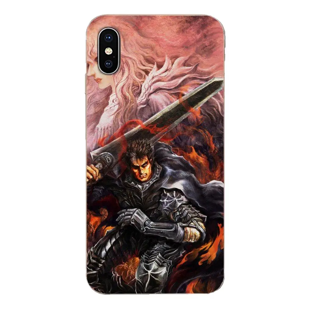 Персональный чехол для телефона прозрачный из ТПУ Berserk Guts Anime Xiaomi Redmi Note 2 3 3S 4 4A 4X 5 5A