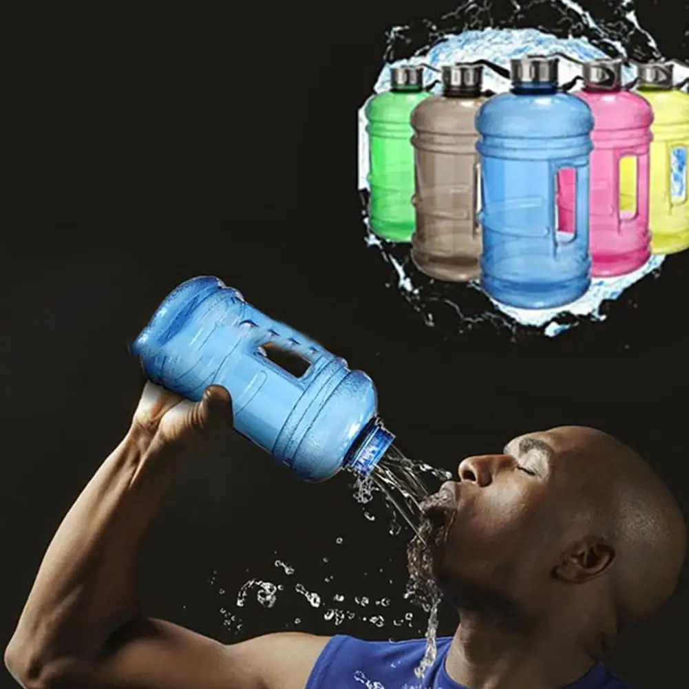 2.2L портативная Спортивная бутылка для воды полупрозрачный пластиковый чайник