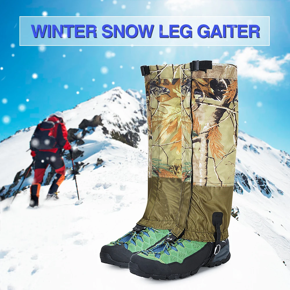 1 пара Зимние гетры длинные камуфляжные защита ног водонепроницаемые дышащие для