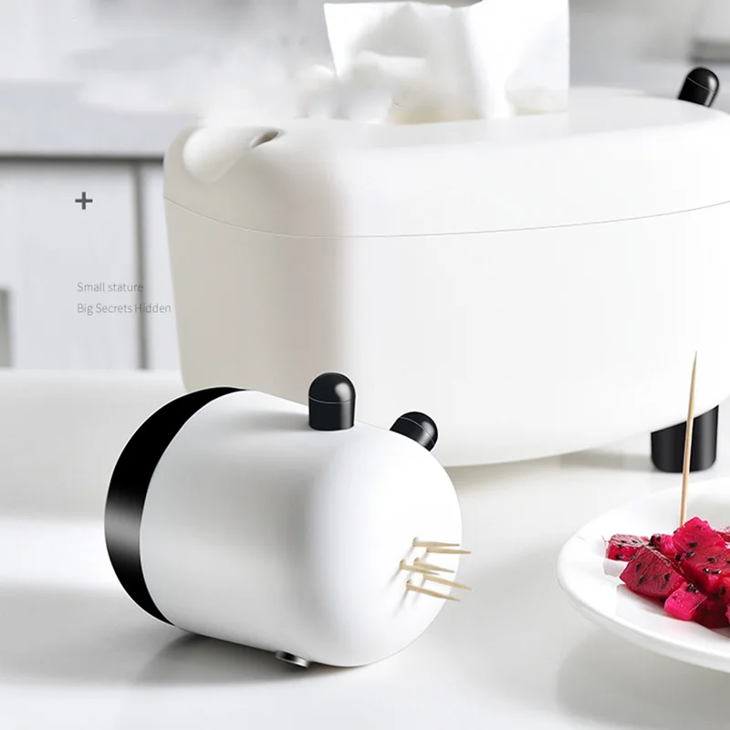 Телескопическая коробка для салфеток с держателем зубочисток пластиковый