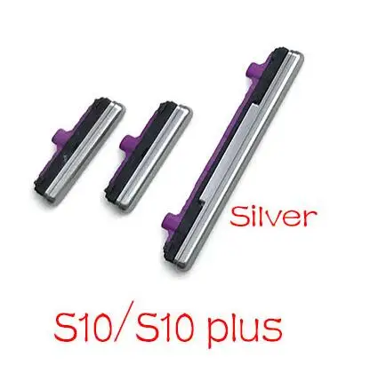 S10 S10 plus Silver Для samsung Galaxy Note 8 S8 S9 S10 Plus запасные боковые кнопки питания и громкости - Цвет: S10 S10 plus Silver