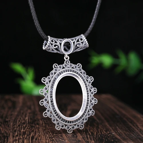 Тайская серебряная подвеска в стиле арт-деко из стерлингового серебра 925 пробы