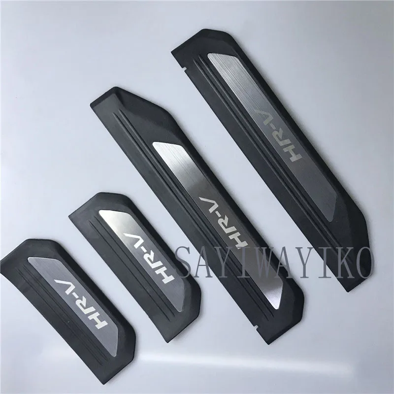 

car styling Fit For Honda HRV HR-V Vezel 2014 2015 2016 Stainless Steel Scuff Plate Door Sill Guards Thresholds Cover Trims 4Pcs