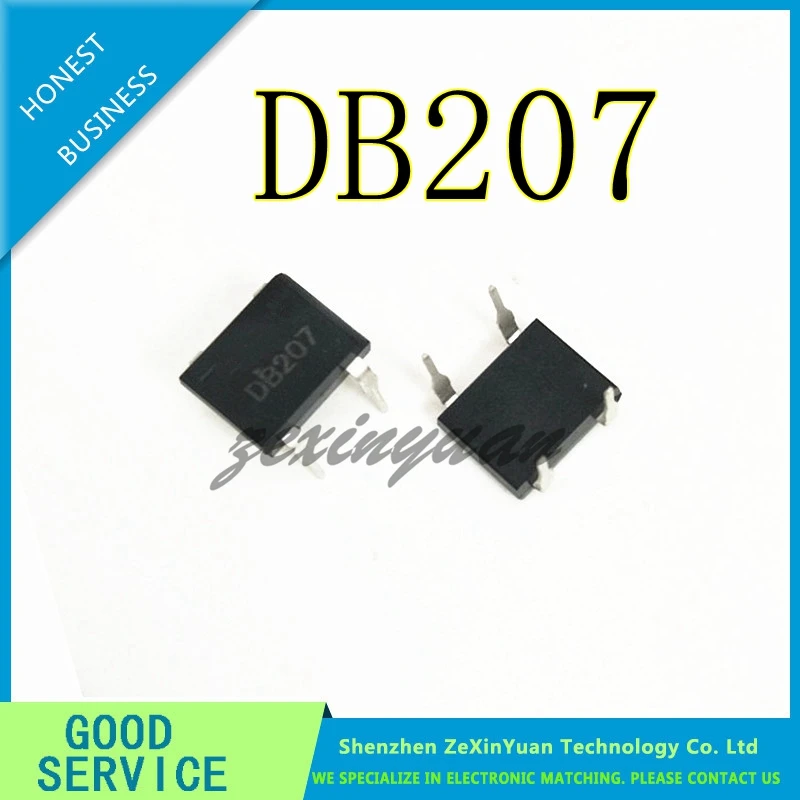 Мостовые выпрямители DB207 SOP 4 DB207S DIP 1000 В 2 А 20 шт.|Запасные части| |